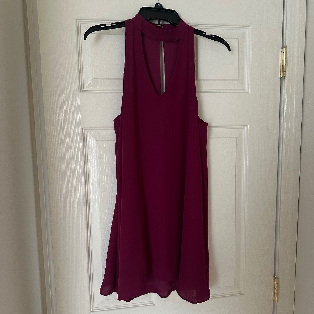 Olivaceous High Neck Mini Dress